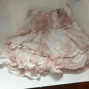 Vintage Havana Womens Swiss Dot Ruched Mini Skirt